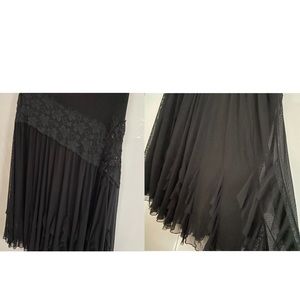 VINTAGE “Michel U.S.A” Sheer Ruffled Embellished Witchy Skirt